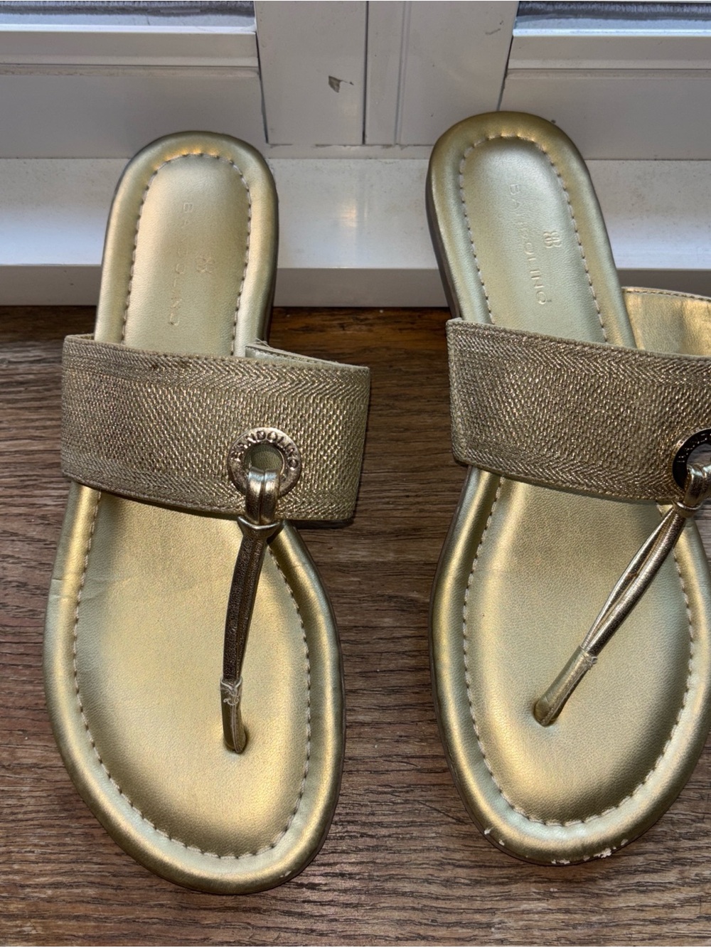 Metallic Gold Women’s Slide Sandals